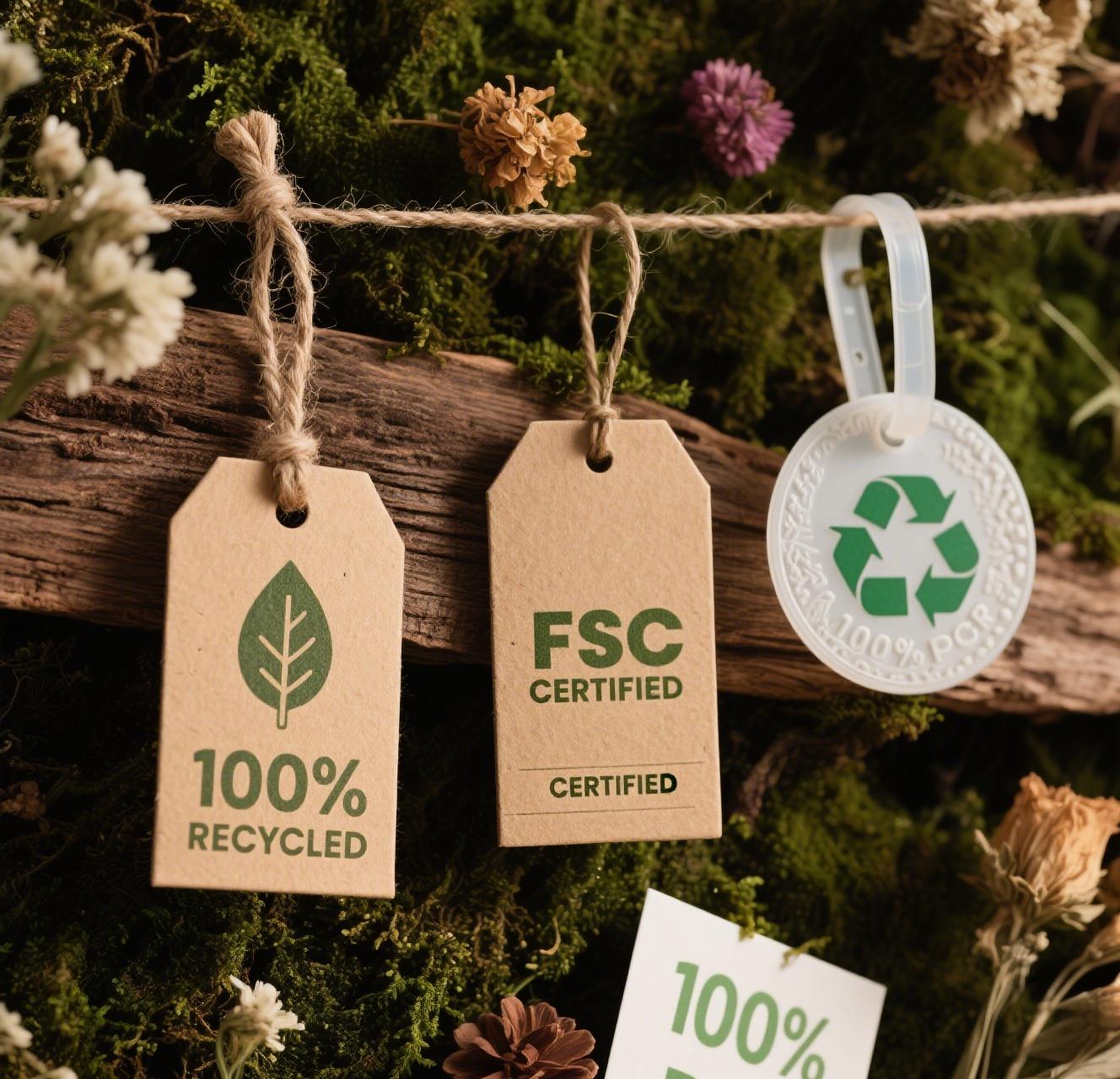Paper, kraft, and plastic hang tags display